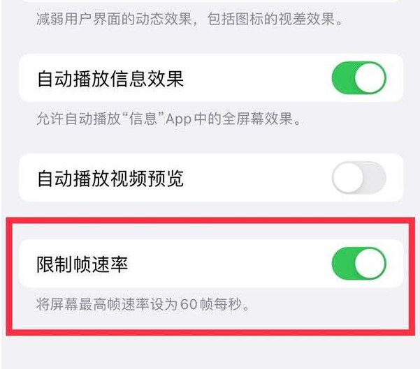 火炬开发区街道苹果13维修分享iPhone13 Pro高刷设置方法 